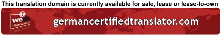 We Do Translation German Certified Document Translation